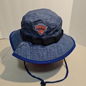 Mitchell & Ness New York Knicks NBA Blue Denim Boonie Bucket Hat L/XL New